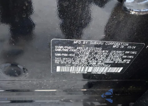 2024 Subaru Forester Premium z USA, uszkodzony, nr VIN JF2SKACC7RH507864